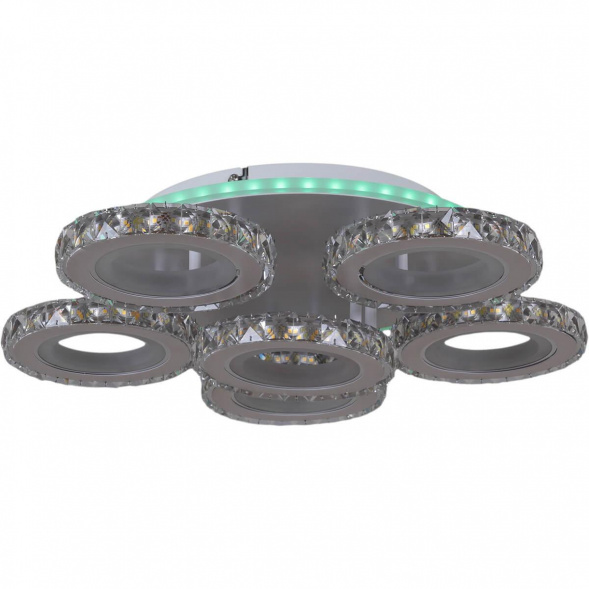 Потолочная светодиодная люстра Reluce 03900-0.3-5+1A WH+CR (RGB)