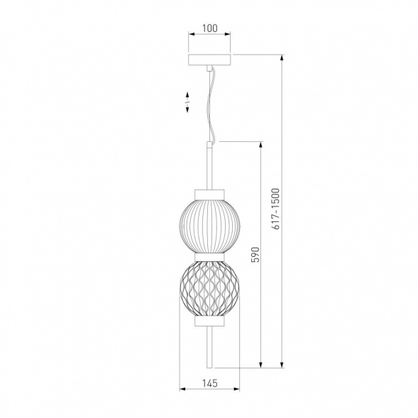 Подвесной светильник Eurosvet Plaza 50186/2 латунь