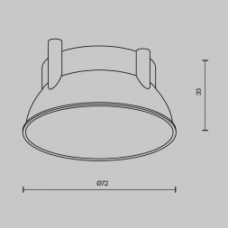 Декоративная рамка-отражатель Maytoni Technical Downlight Alfa LED Ring12-15W-RD-BS