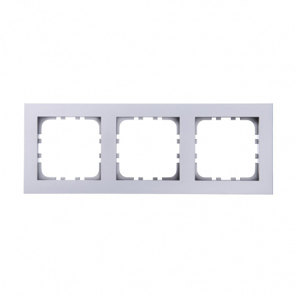 Рамка LK Studio 3-постовая (серебристый металлик) LK80 844303-1