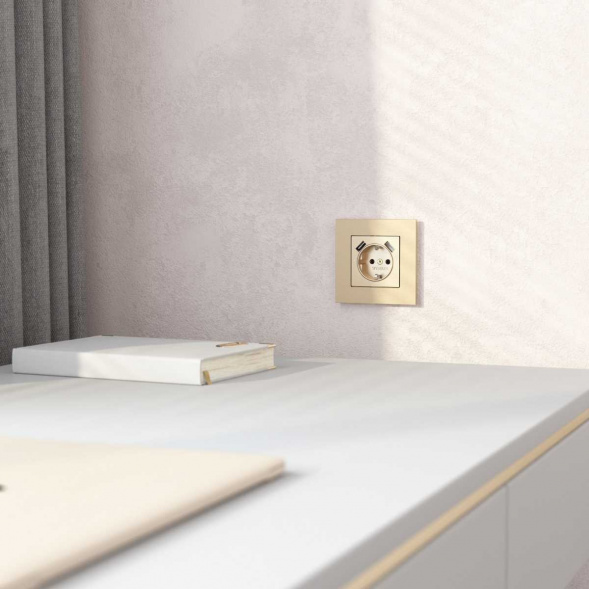 Рамка Werkel AluMax на 1 пост шампань W0013511 4690389204029