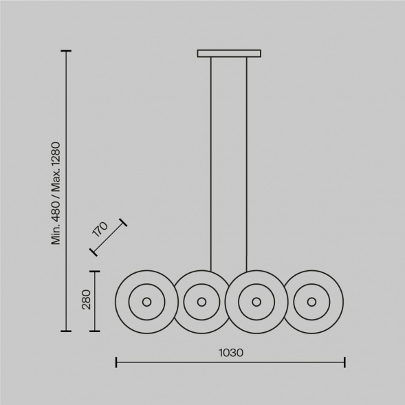 Подвесной светильник Maytoni Aster MOD007PL-08G1