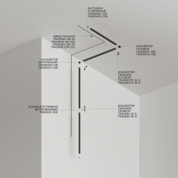 Шинопровод встраиваемый магнитный Maytoni Technical Radity TRA084MP-12W