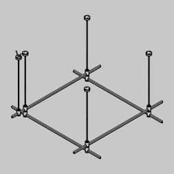 Основание на тросовых подвесах Hang для трековых светильников Maytoni Technical Flarity TFC-Flar-H04-BS
