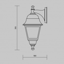 Уличный настенный светильник Maytoni Abbey Road O003WL-01B