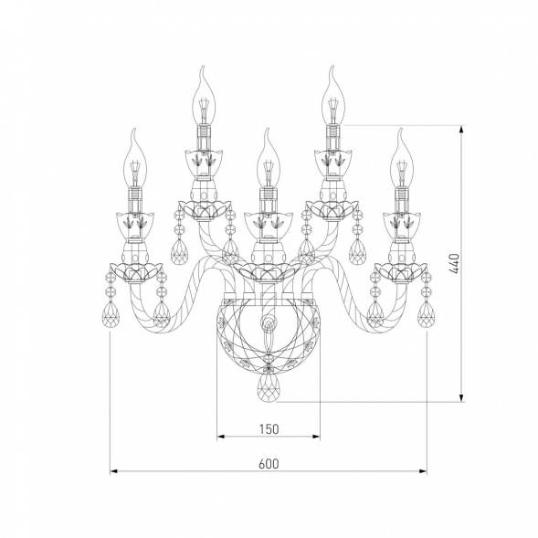 Бра Bogates 520/3+2 Strotskis