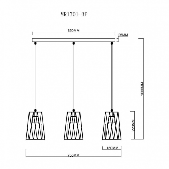 Подвесной светильник MyFar Scrum MR1701-3P