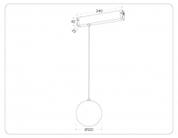 Трековый светодиодный светильник Ambrella Light Track System Magnetic 220V GL1441