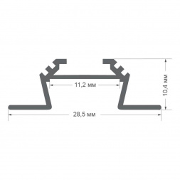 Профиль угловой накладной 2м. Apeyron 08-03-01Ч