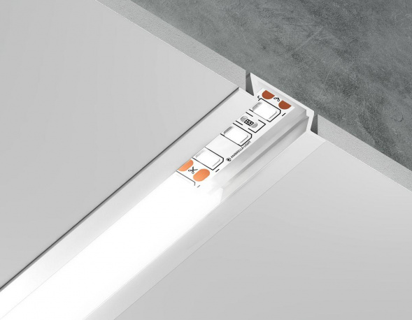 Встраиваемый профиль с рассеивателем Ambrella Illumination GP1001WH