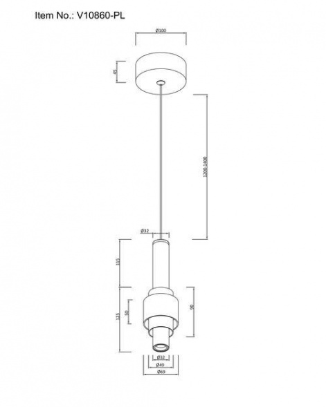 Подвесной светодиодный светильник Moderli Elsa V10860-PL