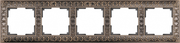 Рамка Werkel Antik на 5 постов бронза WL07-Frame-05 4690389063657