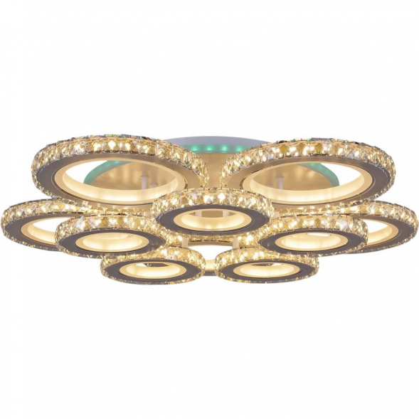 Потолочная светодиодная люстра Reluce 03900-0.3-5+5B WH+CR (RGB)