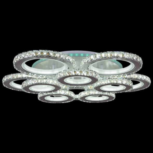 Потолочная светодиодная люстра Reluce 03900-0.3-5+5B WH+CR (RGB)