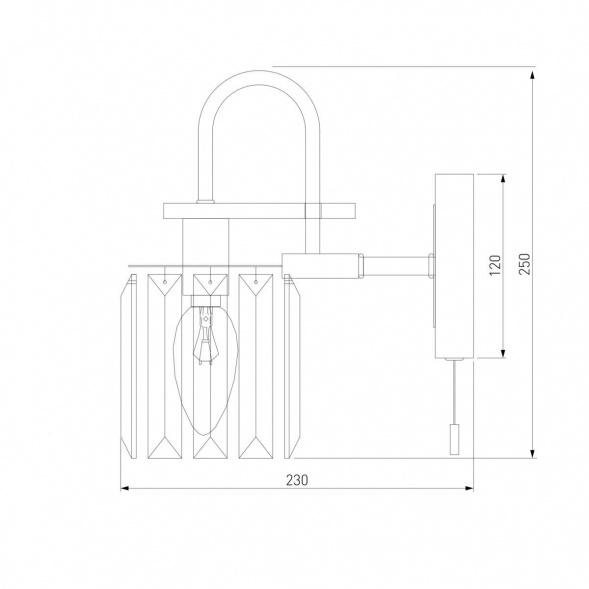 Бра Eurosvet Tenia 70090/1 графит