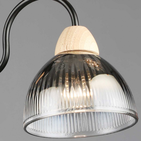 Люстра Reluce 69660-0.3-03 BK+WOOD