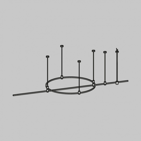 Основание на тросовых подвесах Hang для трековых светильников Maytoni Technical Flarity TFC-Flar-H05-B