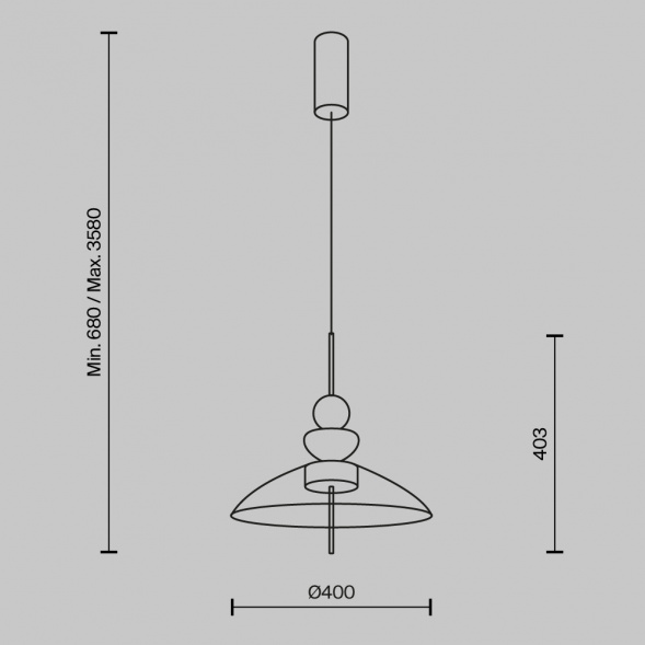 Подвесной светильник Maytoni MOD185PL-L12CG3K3