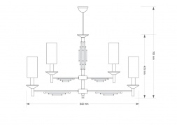 Подвесной светильник KUTEK FELINO FEL-ZWL-4(P/A)KR