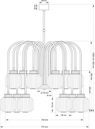 Подвесной светильник KUTEK ALBA ALB-ZW-12(Z)