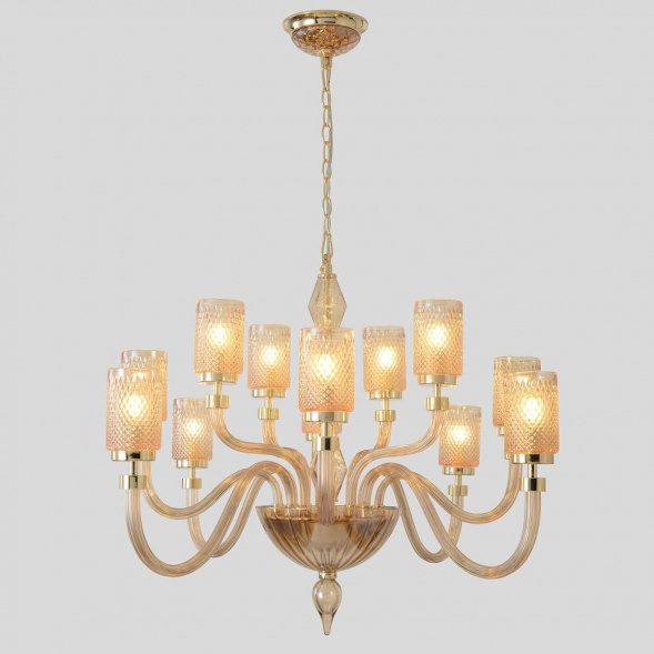 Подвесная люстра Crystal Lux SILVESTRO SP12 AMBER