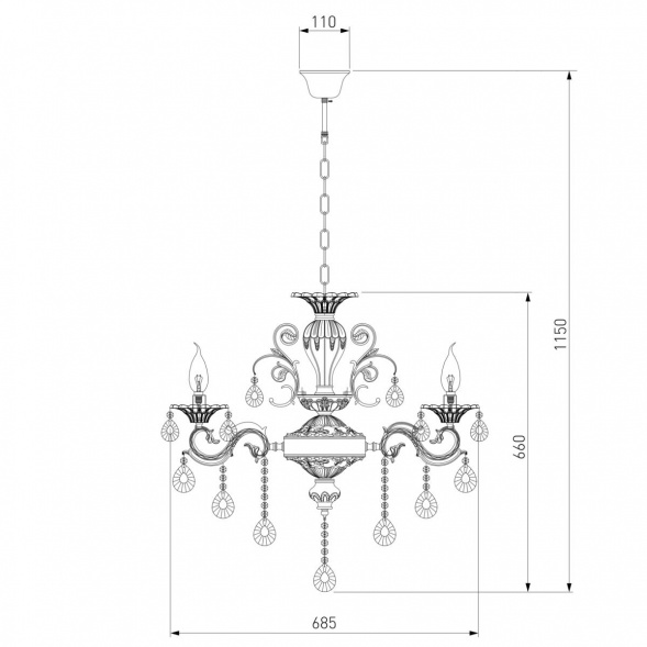 Подвесная люстра Bogates 294/8 Strotskis