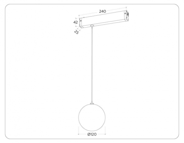 Трековый светодиодный светильник Ambrella Light Track System Magnetic 220V GL1442