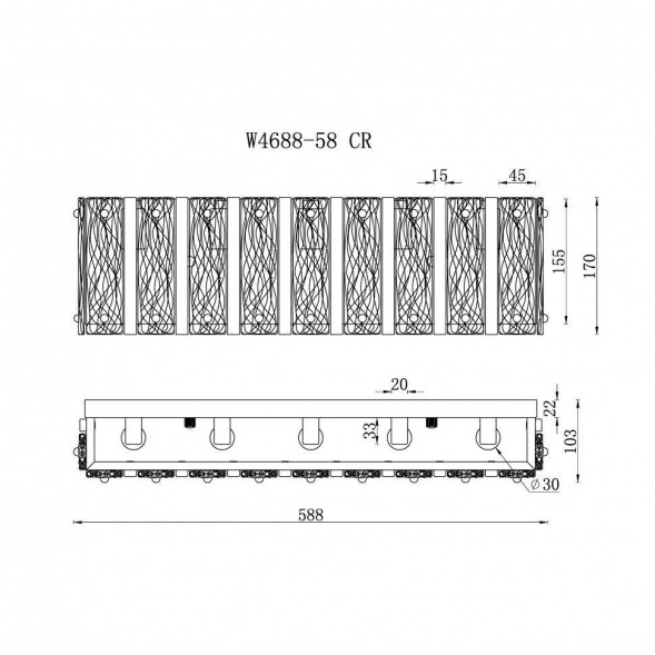 Подвесной светильник iLamp Panorama W4688-58 CR
