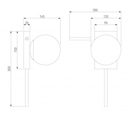 Настенный светильник Eurosvet Fredo 40036/1 черный жемчуг