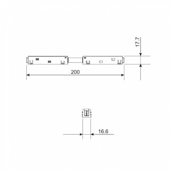 Коннектор прямой Elektrostandard Slim Magnetic 85096/00 a061246