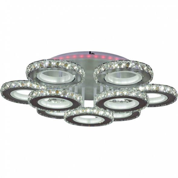 Потолочная светодиодная люстра Reluce 03900-0.3-6+3A WH+CR (RGB)