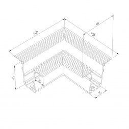 Коннектор угловой для встраиваемого шинопровода Elektrostandard Slim Magnetic 85092/11 a062192