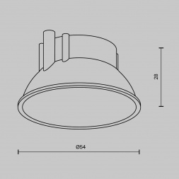 Декоративная рамка-отражатель Maytoni Technical Downlight Alfa LED Ring8-10W-RD-W