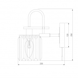 Бра Eurosvet Tenia 70090/1 черный