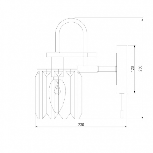 Бра Eurosvet Tenia 70090/1 черный