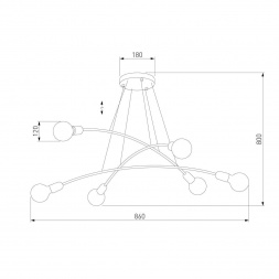 Подвесная люстра TK Lighting 2728 Helix Gold