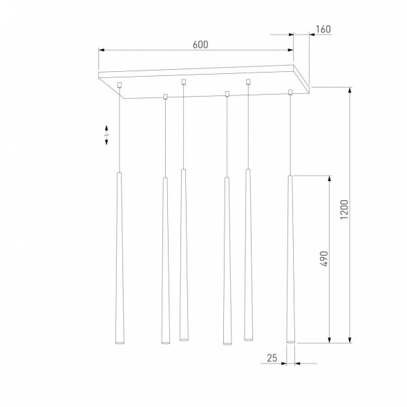 Подвесная люстра TK Lighting 6428 Piano White
