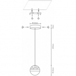 Подвесной светодиодный светильник Velante 431-106-01