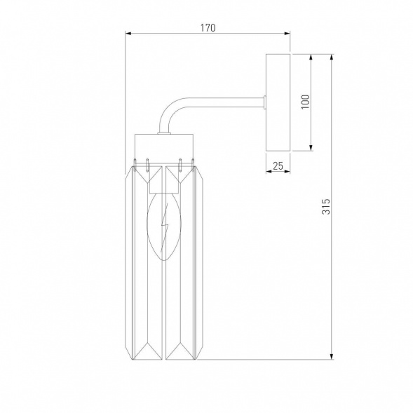 Бра Eurosvet Gilian 60163/1 никель