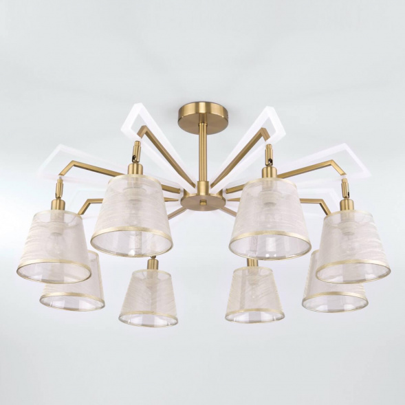 Потолочная люстра Eurosvet 60082/8 золотая бронза