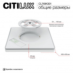 Потолочный светодиодный светильник Citilux Norma CL749K301