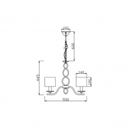 Подвесная люстра Vele Luce Violento VL1613L05
