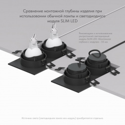 Встраиваемый светильник Denkirs Rodvig DK3072-BK