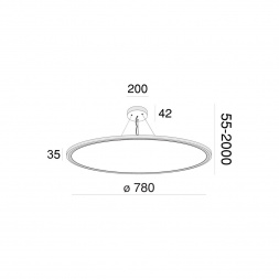 Подвесной светодиодный светильник Maytoni Cosmos MOD057PL-L78W4K
