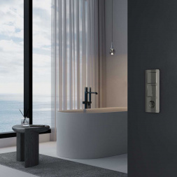 Выключатель Werkel двухклавишный проходной графит акрил W1122044 4690389197468