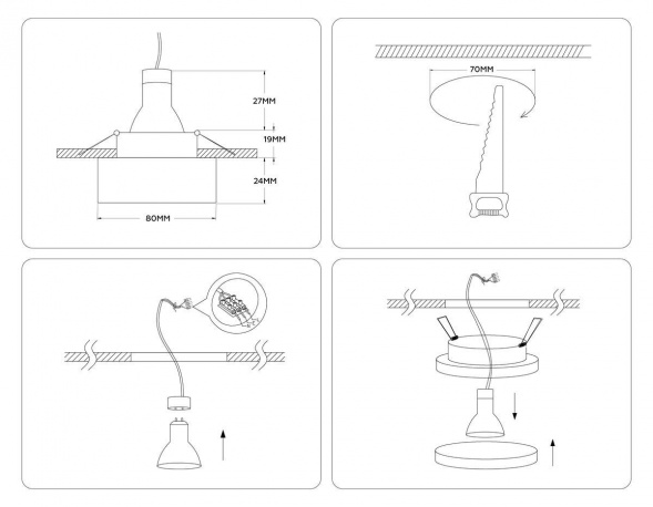 Встраиваемый светильник Ambrella light Techno Spot Acrylic Frost TN3306