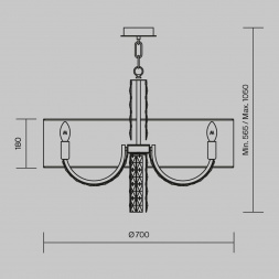 Подвесная люстра Maytoni Talento DIA008PL-06CH