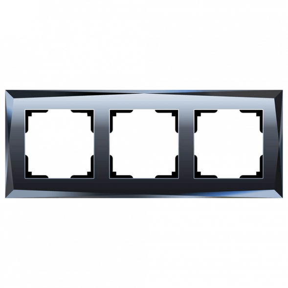 Рамка Werkel Diamant на 3 поста черный W0031208 4690389172762