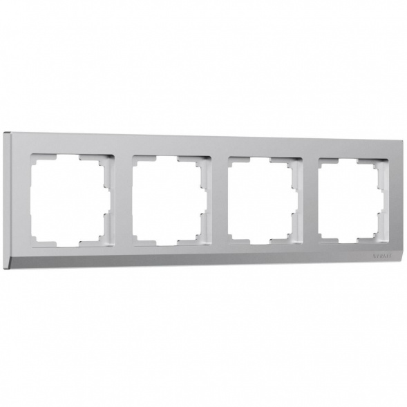 Рамка Werkel Stark на 4 поста серебро W0041865 4690389194962