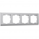 Рамка Werkel Stark на 4 поста серебро W0041865 4690389194962